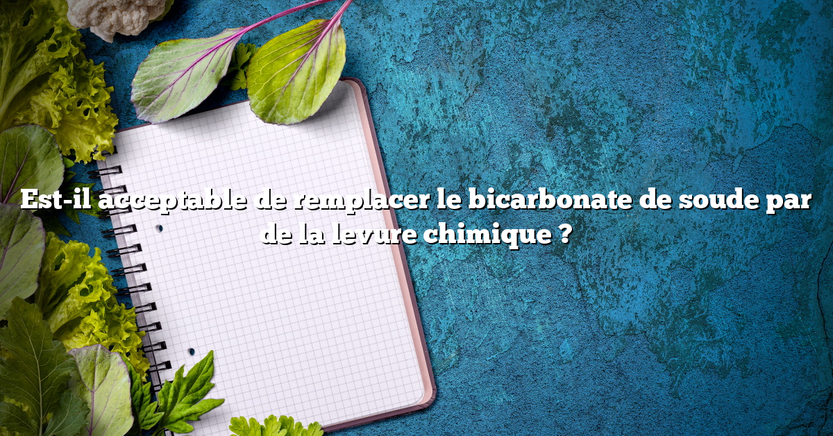Est-il acceptable de remplacer le bicarbonate de soude par de la levure chimique ?